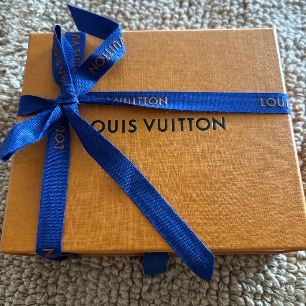 Louis Vuitton Orange Box with Royal Blue Ribbon
